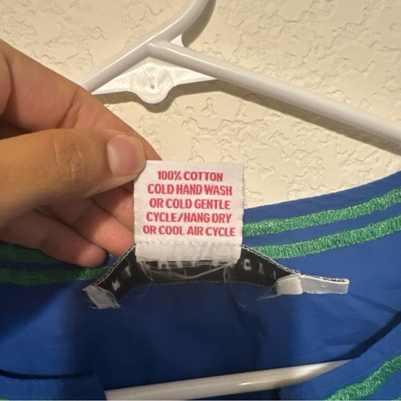 Gretchen Scott Embroidered Cotton  Tunic navy  Size small - Picture 8 of 11